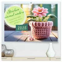 Vorderes Coverbild Stricken einmal anders (hochwertiger Premium Wandkalender 2025 DIN A2 quer), Kunstdruck in Hochglanz