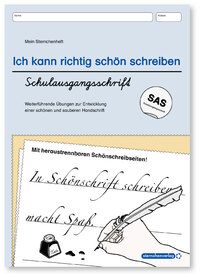 Vorderes Coverbild Ich kann richtig schön schreiben - Übungsheft zur Schreibschrift SAS - Schulausgangsschrift