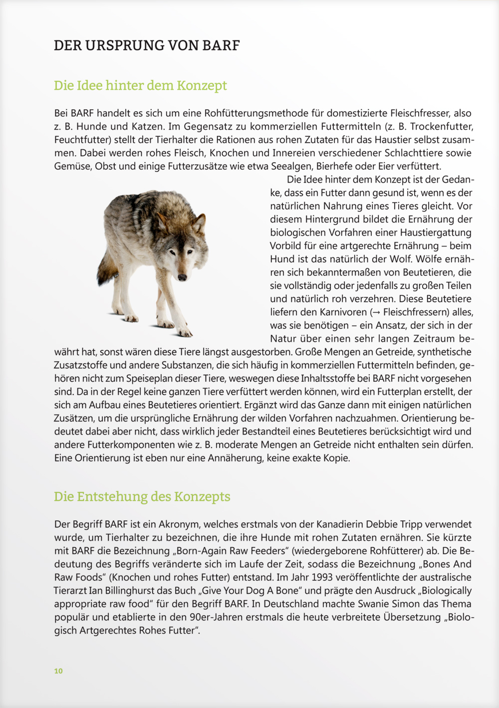 Beispielinhalt (Bild) Das BARF-Buch