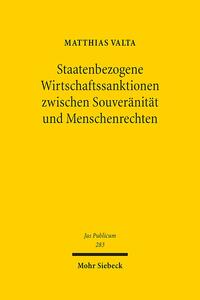 Vorderes Coverbild Staatenbezogene Wirtschaftssanktionen zwischen Souveränität und Menschenrechten