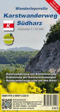 Vorderes Coverbild Karstwanderweg Südharz