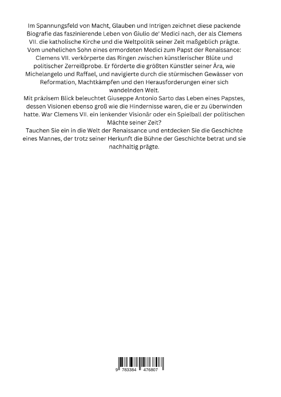 Rückseitencover Papst Clemens VII.: Visionär oder Getriebener?