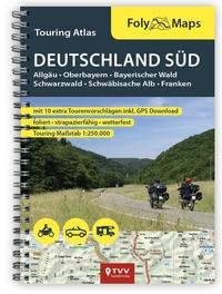 Vorderes Coverbild FolyMaps Touring Atlas Deutschland Süd 1:250.000