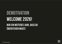 Vorderes Coverbild DEMOTIVATION 2026 - dein demotivierender Begleiter - Kalender DIN A3