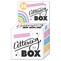 Vorderes Coverbild Lettering in a Box - 50 schnelle Letteringtipps - ziehen lachen lettern