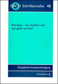 Vorderes Coverbild Europa - wo stehen wir, wo geht es hin?