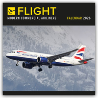Vorderes Coverbild Flight – Modern Commercial Airliners – Passagierflugzeuge 2026 – Wand-Kalender