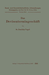 Vorderes Coverbild Das Devisentermingeschäft