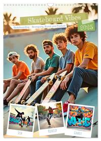 Vorderes Coverbild Skateboard Vibes - Skateboarding - Bewegung, Kunst und Freiheit (Wandkalender 2025 DIN A3 hoch), CALVENDO Monatskalender