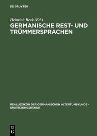 Vorderes Coverbild Germanische Rest- und Trümmersprachen