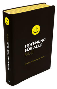 Vorderes Coverbild Hoffnung für alle. Die Bibel - "Black Hope Edition" Großformat mit Loch-Stanzung
