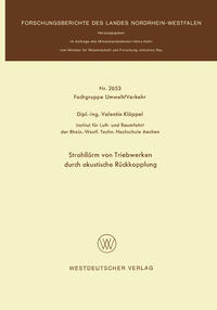 Vorderes Coverbild Strahllärm von Triebwerken durch akustische Rückkopplung