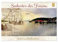 Vorderes Coverbild Seekarten der Träume (Wandkalender 2025 DIN A4 quer), CALVENDO Monatskalender