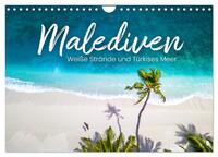 Vorderes Coverbild Malediven - Weiße Strände und Türkises Meer. (Wandkalender 2026 DIN A4 quer), CALVENDO Monatskalender