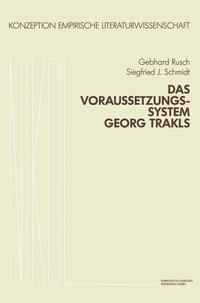 Vorderes Coverbild Das Voraussetzungssystem Georg Trakls