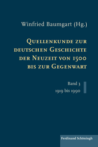 Vorderes Coverbild Quellenkunde zur deutschen Geschichte der Neuzeit von 1500 bis zur Gegenwart