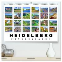 Vorderes Coverbild Heidelberg Fotocollagen (hochwertiger Premium Wandkalender 2025 DIN A2 quer), Kunstdruck in Hochglanz