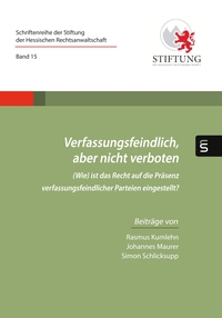 Vorderes Coverbild Verfassungsfeindlich, aber nicht verboten