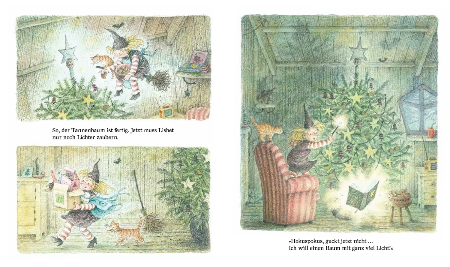 Beispielinhalt (Bild) Die kleine Hexe feiert Weihnachten