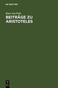 Vorderes Coverbild Beiträge zu Aristoteles
