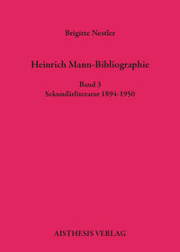 Vorderes Coverbild Heinrich Mann-Bibliographie