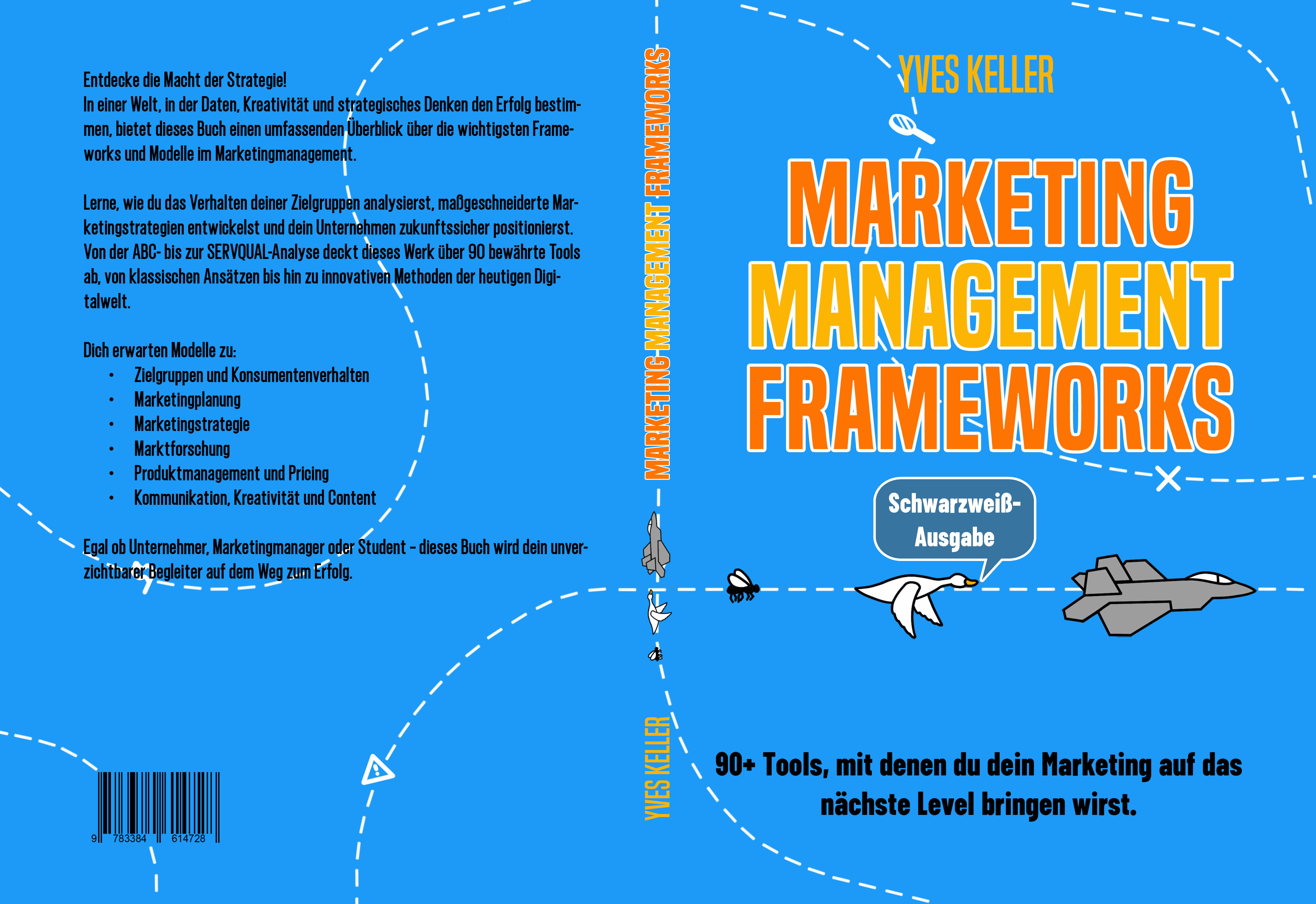 Gesamtes Coverbild Marketing Management Frameworks - Schwarzweiß-Ausgabe