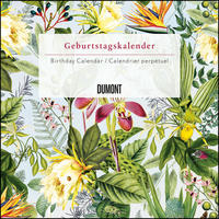 Vorderes Coverbild Immerwährender Geburtstagskalender floral – Archive by Portico Designs – Quadrat-Format 24 x 24 cm