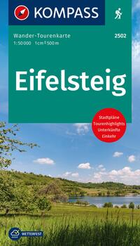 Vorderes Coverbild KOMPASS Wander-Tourenkarte Eifelsteig 1:50.000