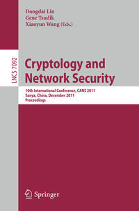 Vorderes Coverbild Cryptology and Network Security
