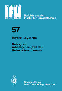 Vorderes Coverbild Beitrag zur Arbeitsgenauigkeit des Kaltmassivumformens