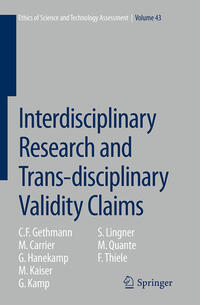 Vorderes Coverbild Interdisciplinary Research and Trans-disciplinary Validity Claims