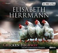 Vorderes Coverbild CHICKEN HIGHWAY und drei weitere Krimi-Hörspiele