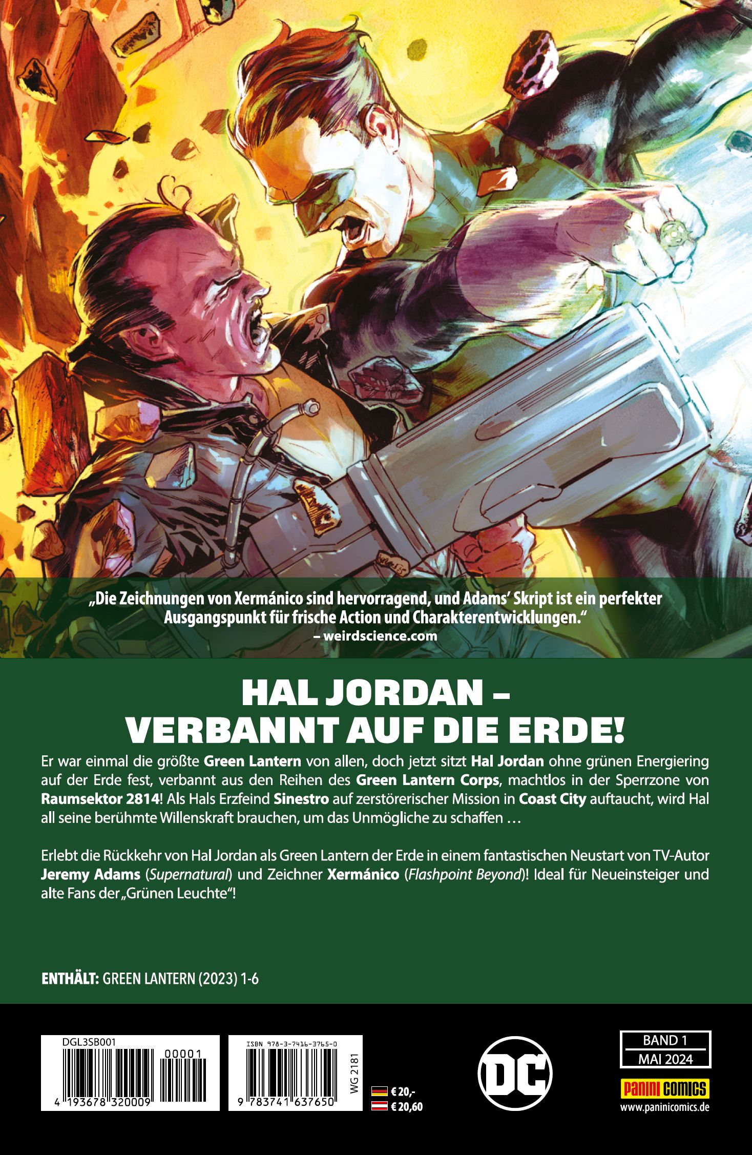 Rückseitencover Green Lantern