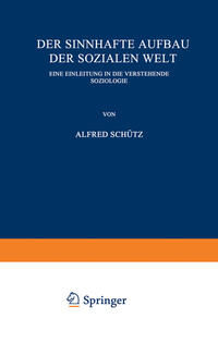 Vorderes Coverbild Der sinnhafte Aufbau der sozialen Welt