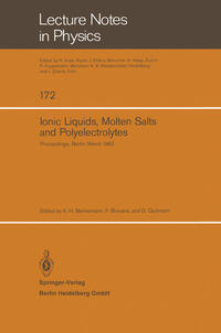 Vorderes Coverbild Ionic Liquids, Molten Salts, and Polyelectrolytes