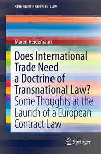 Vorderes Coverbild Does International Trade Need a Doctrine of Transnational Law?
