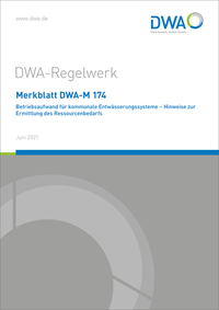 Vorderes Coverbild Merkblatt DWA-M 174 Betriebsaufwand für kommunale Entwässerungssysteme - Hinweise zur Ermittlung des Ressourcenbedarfs