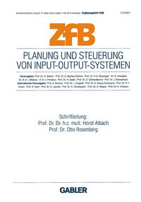 Vorderes Coverbild Planung und Steuerung von Input-Output-Systemen