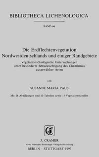 Vorderes Coverbild Die Erdflechtenvegetation Nordwestdeutschlands und einiger Randgebiete