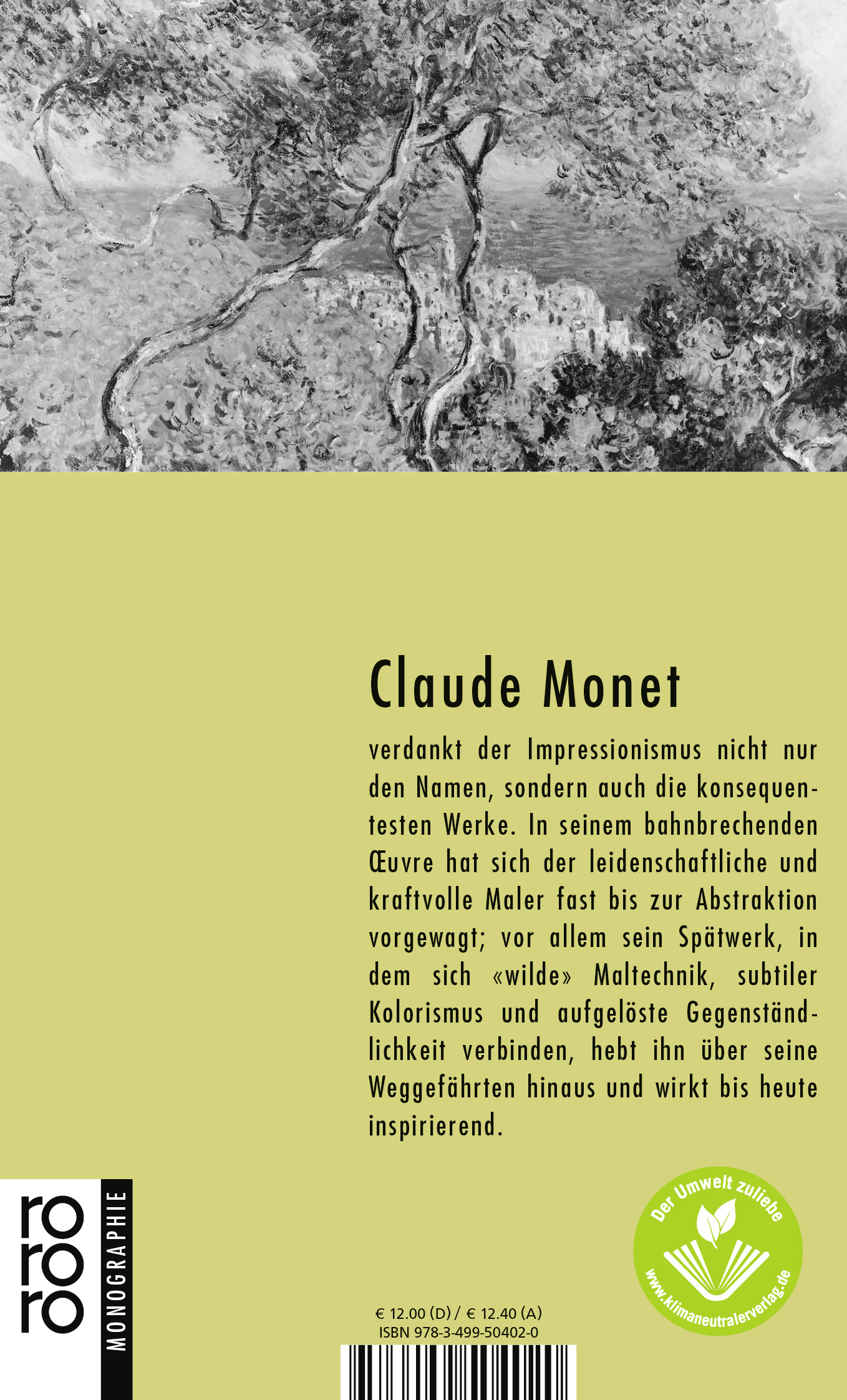 Rückseitencover Claude Monet