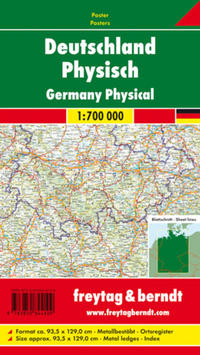 Vorderes Coverbild Deutschland physisch, 1:700.000, Markiertafel