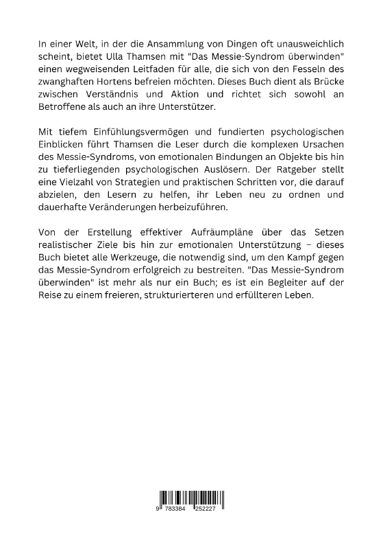 Rückseitencover Das Messie-Syndrom überwinden