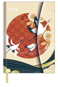 Vorderes Coverbild N NEUMANNVERLAGE - Japanese Papers 2025 Diary, 16x22cm, Taschenkalender mit Magnetverschluss und Lesebändchen, Tasche für Visitenkarte, Jahres- und Monatsübersicht und internationales Kalendarium