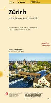 Vorderes Coverbild 225T Zürich Wanderkarte