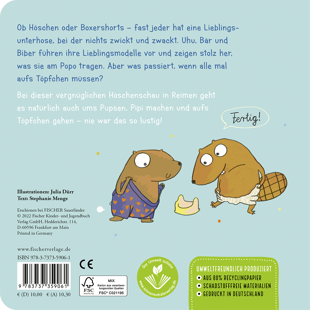 Rückseitencover Uhu in der Unterhose