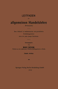 Vorderes Coverbild Leitfaden der allgemeinen Handelslehre (Kontorpraxis)