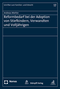 Vorderes Coverbild Reformbedarf bei der Adoption von Stiefkinern, Verwandten und Volljährigen