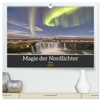 Vorderes Coverbild Magie der Nordlichter Islands (hochwertiger Premium Wandkalender 2025 DIN A2 quer), Kunstdruck in Hochglanz