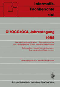 Vorderes Coverbild GI/OCG/ÖGI-Jahrestagung 1985