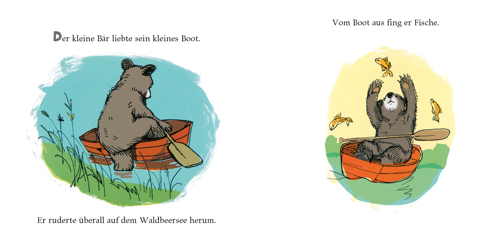 Beispielinhalt (Bild) Der kleine Bär und sein kleines Boot